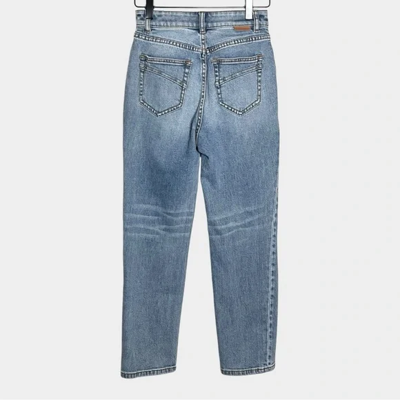 ZIMMERMAN Light Blue Denim Straight Leg Jeans Size 24 non distressed designer - Picture 2 of 6